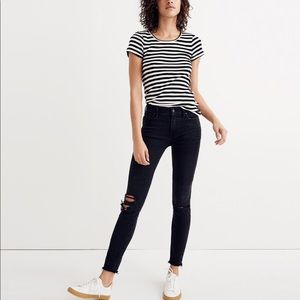 Madewell 10” high rise skinny black denim